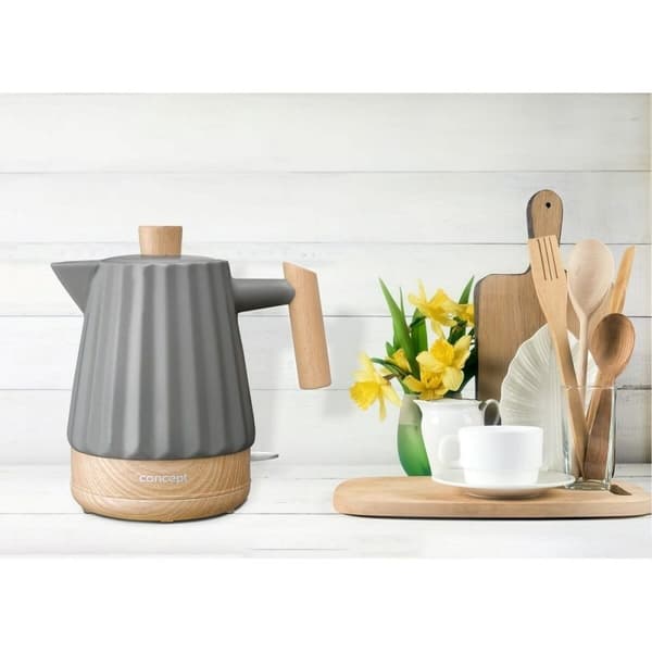 Kedel Concept RK0092 Mørkegrå Keramisk 1500 W 1,5 L