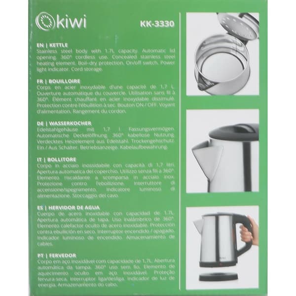 Kedel Kiwi Stål 1800 W 1,7 L (4 enheder)