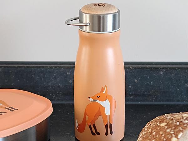 Termosflaska av stål för barn med räv-motiv
