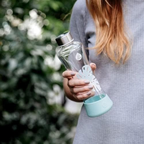 EQUA vattenflaska glas 550ml Squeeze Monstera