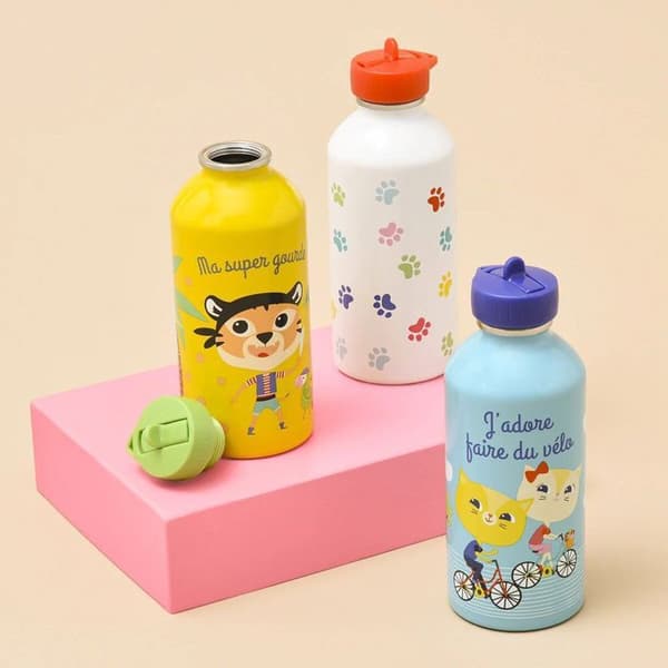 Vattenflaska för barn - Draeger Paris - I Love Cycling - Rostfritt stål - 300 ml - Flerfärgad
