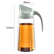2 PCS Automatic Opening and Closing Oil Pot Large-capacity Kitchen Leak-proof Oil Bottle Household Soy Sauce Seasoning Bottle, Capacity:630 ml(Green)