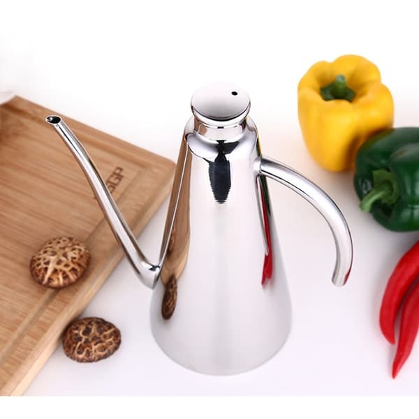 Kitchen Supplies Stainless Steel Leak-proof Oiler Jar Soy Sauce Vinegar Bottle, Large, Size:21.5*10.3*3.5cm
