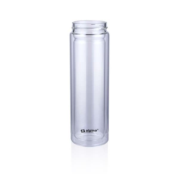Glasflaska - Alpina - 450 ml - Kork av bambu - Modern design - Lätt och hanterbar