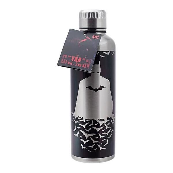 Vattenflaska - The Batman - Metallic - 500 ml - Rostfritt stål - Svart och silver