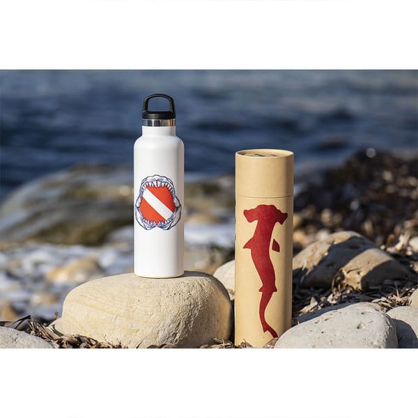 Fish Tank Käftflaska 600ml Vit