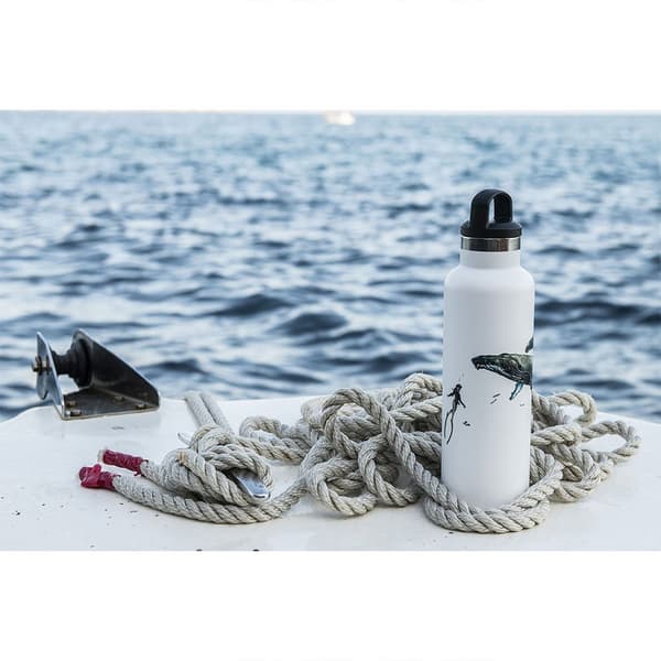 Fish Tank Knölval Och Dykarflaska 600ml Vit
