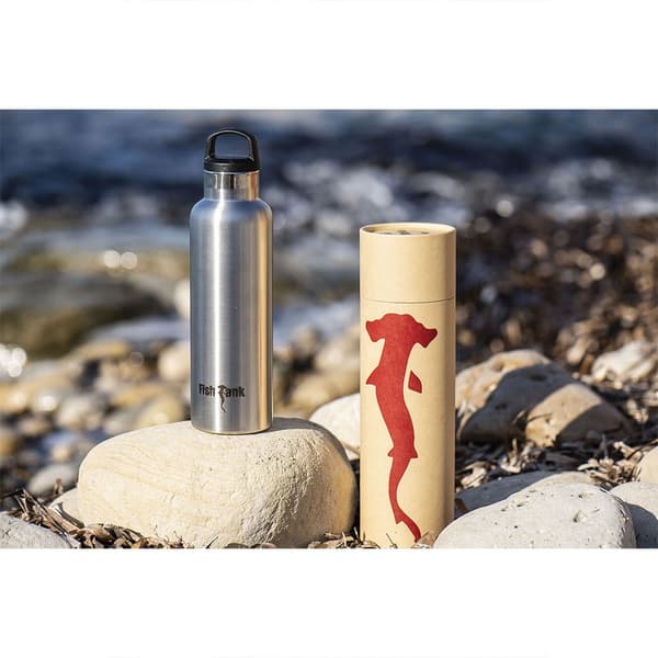 Fish Tank Flaska Logo 600ml Silver