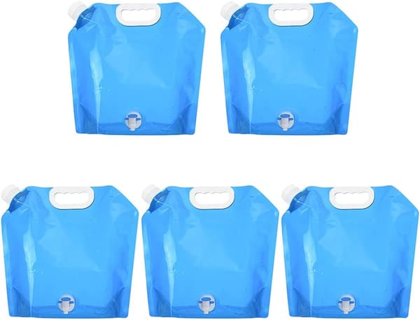 5-PACK 10L Bärbar Ihopfällbar Vattendunkar. Vattendunk