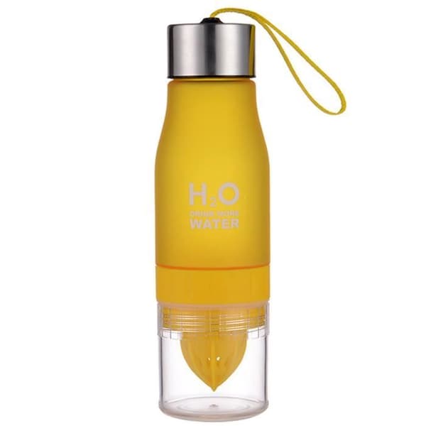 650 Ml 20 Oz H2O Juice Citron Vattenflaskor Sportflaska Gul