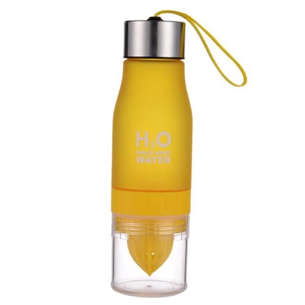 650 Ml 20 Oz H2O Juice Citron Vattenflaskor Sportflaska Gul