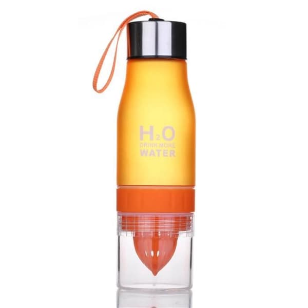 Vakuumflaska, 650 ml plastvattenflaska, infusionsanordning, infusionsanordning, fruktinfusion, barndryck, - apelsintyp