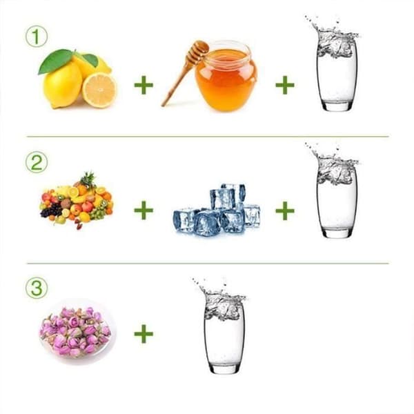 Detoxflaska - SHOP-STORY - 650 ML - Fruit Infuser - Citron Citrus Press - Vit färg