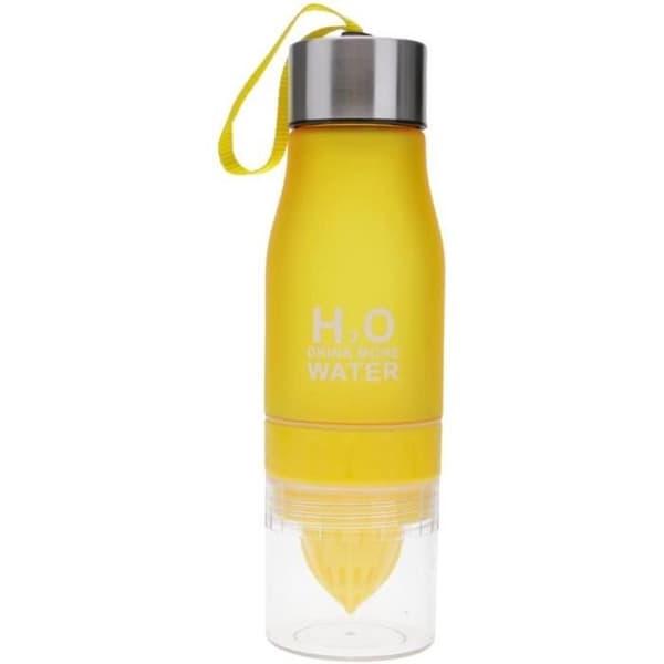 Vattenflaska H2O Citron Infuser Outdoor Sport Bottles650ml Gul 185