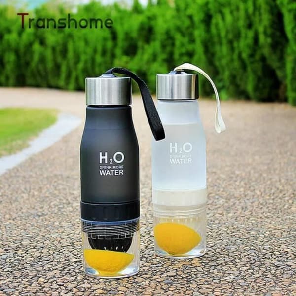 Fruit Infuser Vattenflaska 650ml H2O Plast Bärbar Citronsaftflaska för utomhusvattenshaker SportNoi 72
