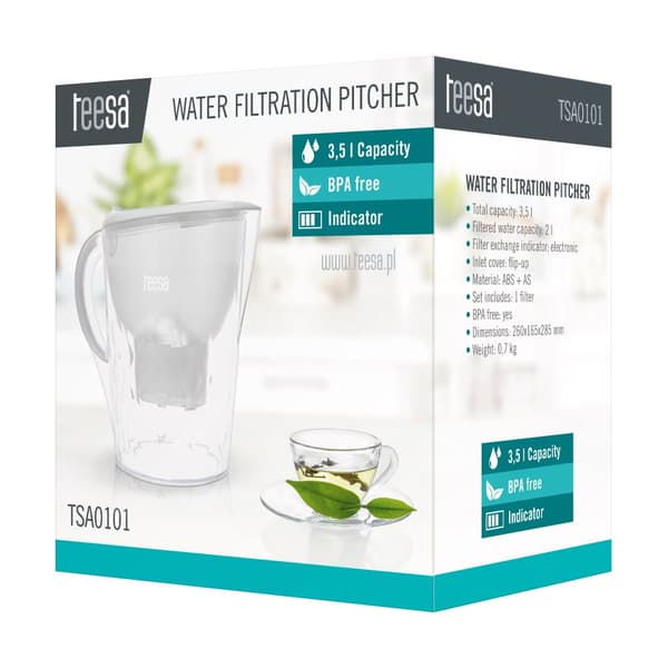 3,5 l hvid filterkande