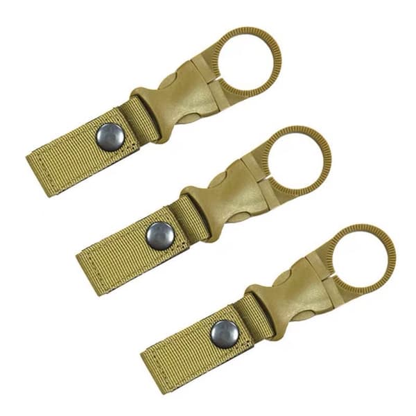 INF 3-pack spänne för taktisk vattenflaska gräs färg