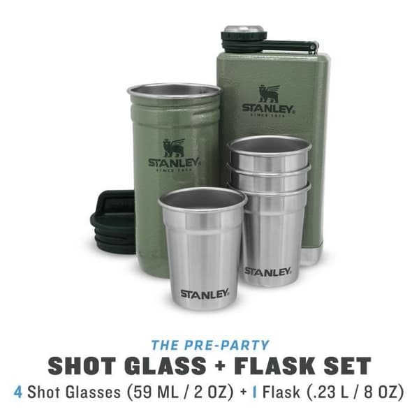 Pre-Party Shot Glas Set + Adventure Flask Set - Hammertone Green – Stanley
