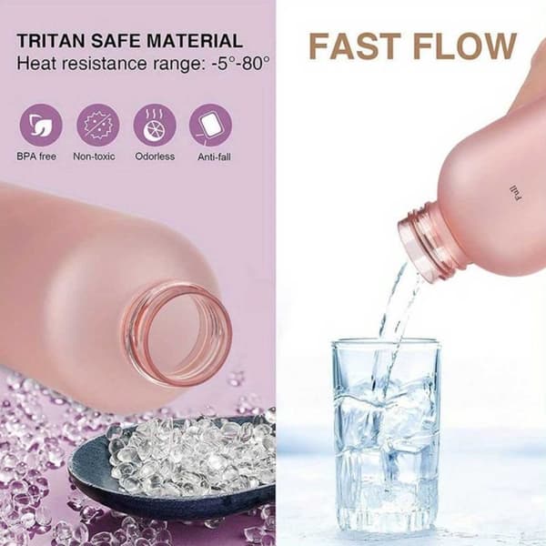 Minimalistisk motiverende vannflaske med tidsmarkør 1000 ml hvit