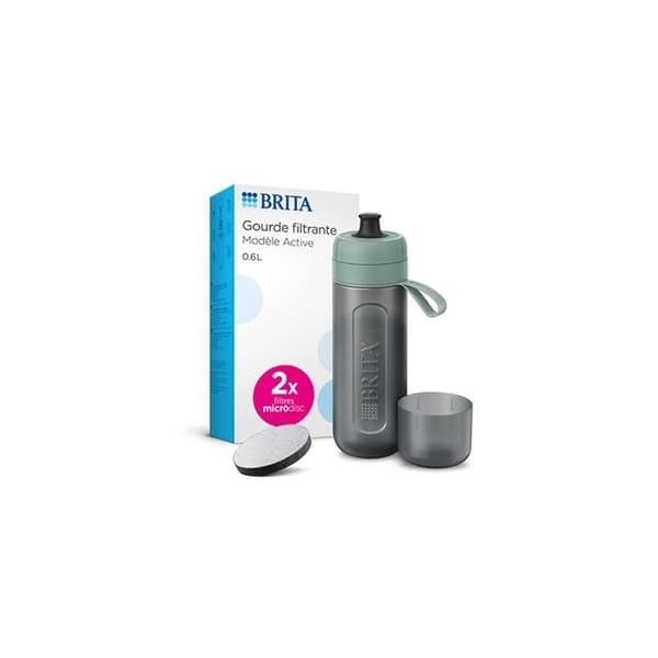 Filtret vattenflaska - Brita - Aktiv - 0.6L - Aktivt kolfilter - 2 mikroskivor ingår