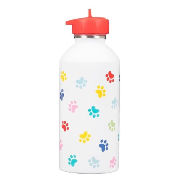 Barnflaska Rostfritt stål - Lätt att rengöra - Återanvändbar flaska - Kapacitet 300ml - 17 cm x 6,5 cm - Katttassar