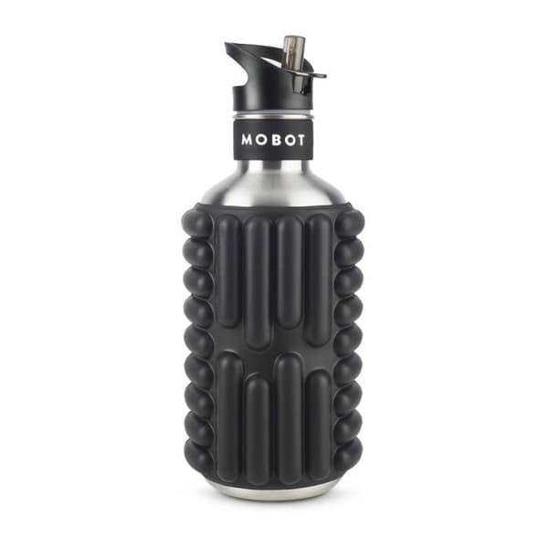 Svart sportflaska med triggerpunktbeläggning - MOBOT - 1,2 liter