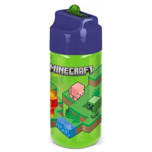 Vattenflaska - Minecraft - Hydro - 430 ml - BPA-fri plast - Clip-on lock