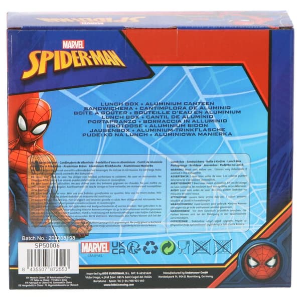 Matlåda och vattenflaska - Spiderman
