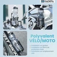 Justerbar flaskbur - Cykel/Motorcykel - Svart - För 48-80 mm flaskor - Enkel installation