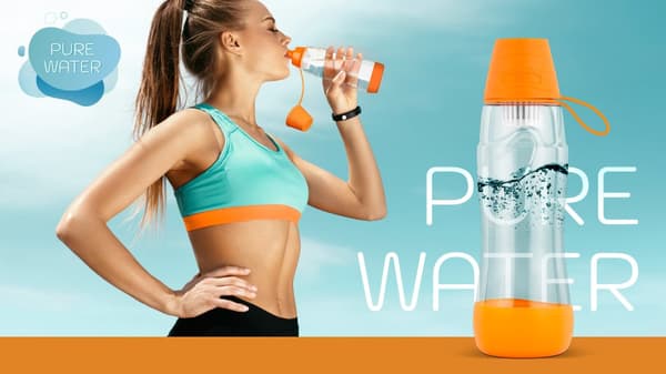 TEESA PURE WATER GUL filterflaska