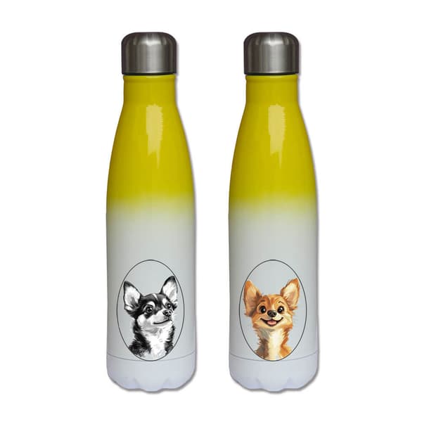 Børne Tegneserie Langhåret Chihuahua Hund Vandflaske, Termoflaske