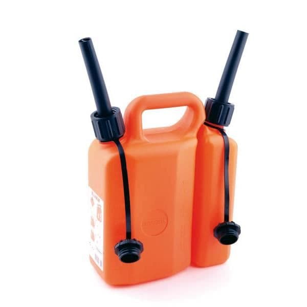 Bidon - WESTFALIA - 3,5 L och 1,5 L - Tvåtaktblandningar - Inbyggd hällpip - Nyckelstöd 2-i-1