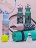 Miniatyrbillede 3 af 3: LL-Flaske 500ml Indigo med Pink Spots Sport