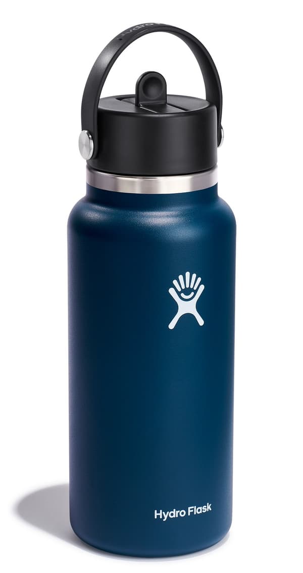 HF-Bottle 32oz Leveäsuinen Flex-olkikorkki, Indigo