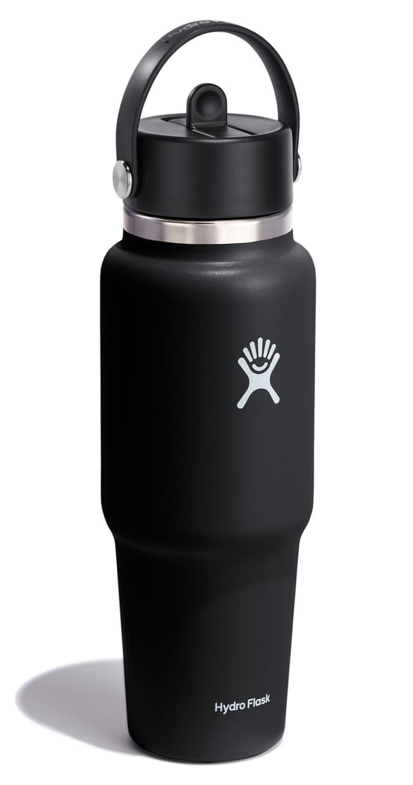 HF-Bottle 32oz Wid Flex Straw Resebootle Svart