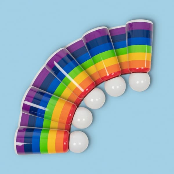 LL-Bottle 300 ml Rainbow Skittle Mini