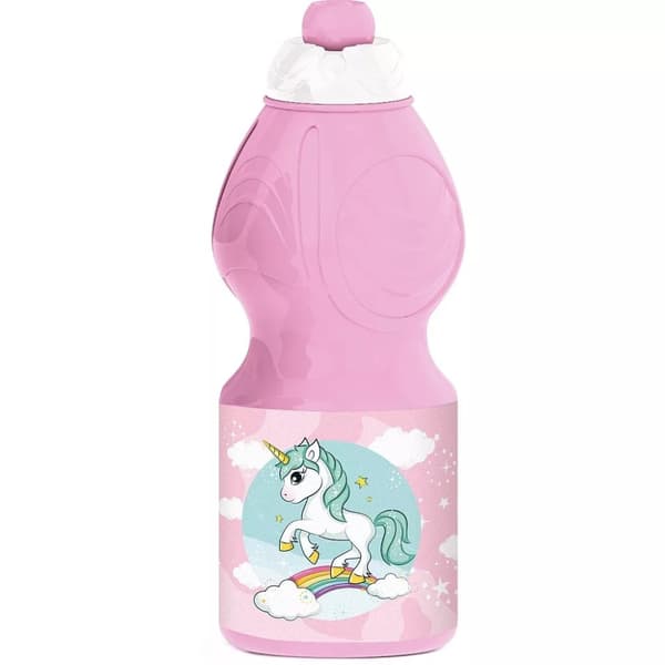 Enhörning  Vattenflaska/Sportflaska för Barn 400ml Rosa