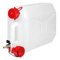 Miniatyrbild 1 av 2: Jerrycan i polyeten med Lampa horisontell metallkran - vit/röd - 10 L