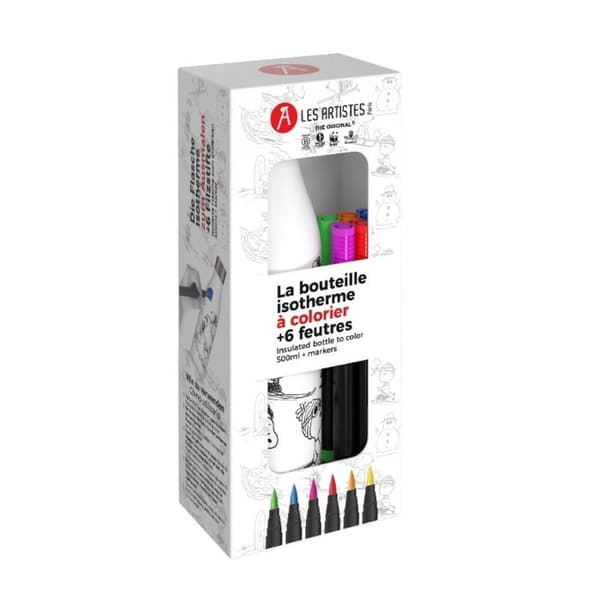 Isolerad flaska - LES ARTISTES DE PARIS - Snoopy - 500 ml - Rostfritt stål - Anpassningsbar