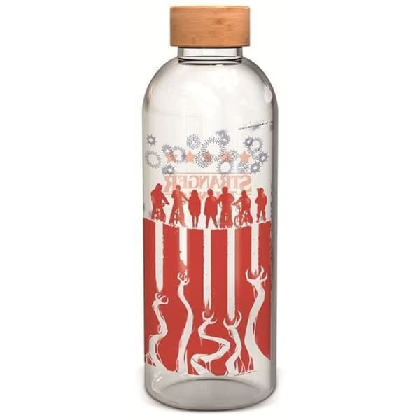 Stor flaska - STOR - Stranger Things - Glas med silikonhylsa - Återanvändbar - 1030 ml
