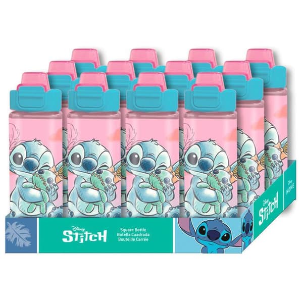 Gourde barn - Kids Licensing - Disney Stitch - Fyrkantig design - Högkvalitativa material - BPA-fri