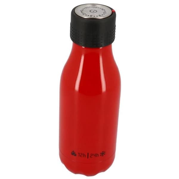 Isolerad flaska - DE ARTISTER - Tiden är ute - 280ml - Rostfritt stål - Röd