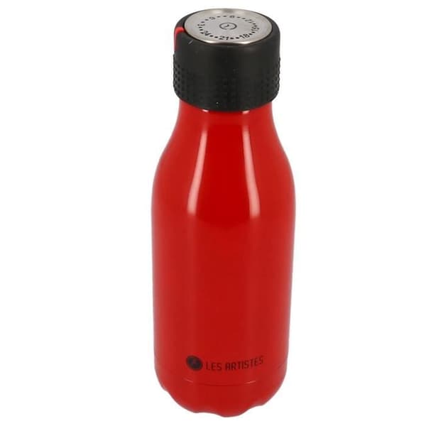 Isolerad flaska - DE ARTISTER - Tiden är ute - 280ml - Rostfritt stål - Röd