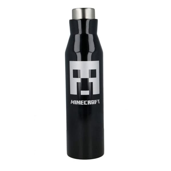 MINECRAFT isolerad rostfri vattenflaska svart 580ml
