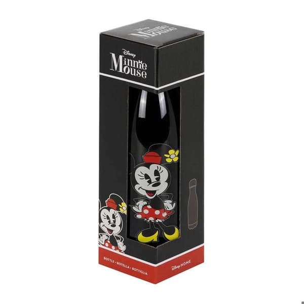 Flaska - KARACTERMANIA - Minnie Mouse Ansikte - Svart - Plast - 500 ml - Barn - Multisport - Fritidscykel