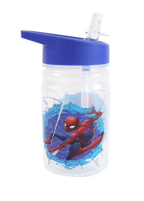 SPIDERMAN - Transparent vattenflaska med pip 380 mL