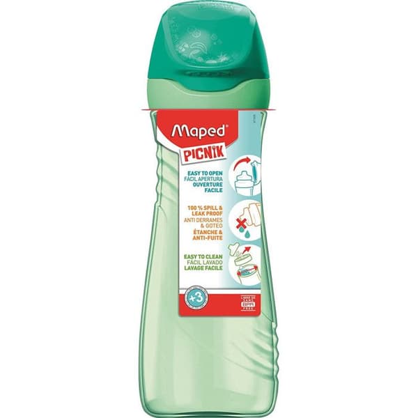 Barnflaska - Grön - Plast - Vattentät - 580ml - Maped - Picnik Origins