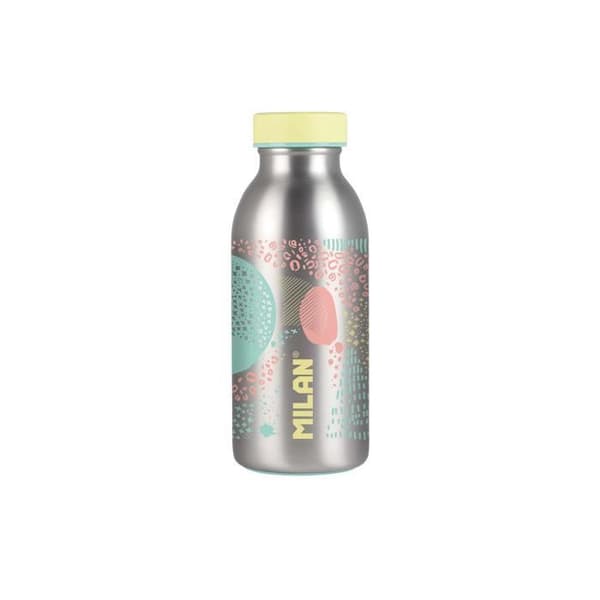 Isolerad Flaska - GENERISK - Silver Series - 354 ml - Rostfritt Stål - Gul