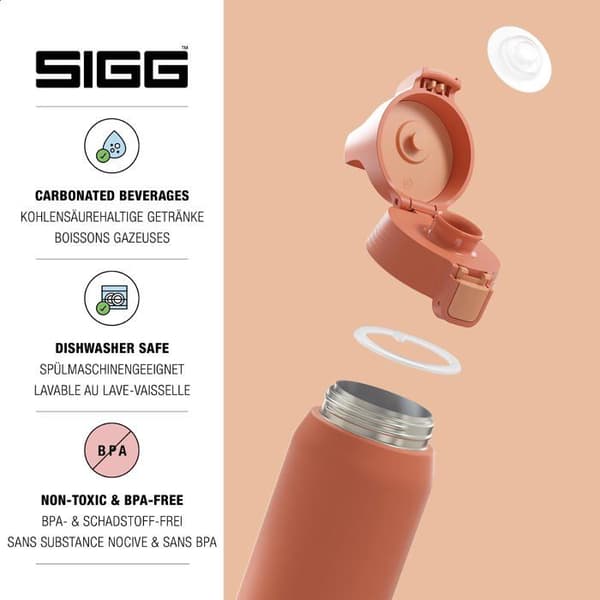 Gourde - bidon - flaska med dubbelvägg Sigg - 6021.20 - Shield One Eco Termoflaska Röd 0,75 L