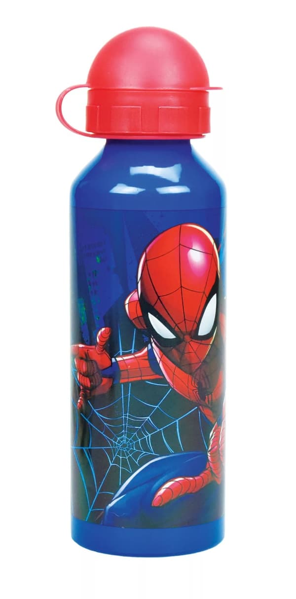 Spindelmannen Aluminium Vattenflaska/Sportflaska för Barn 520 ml